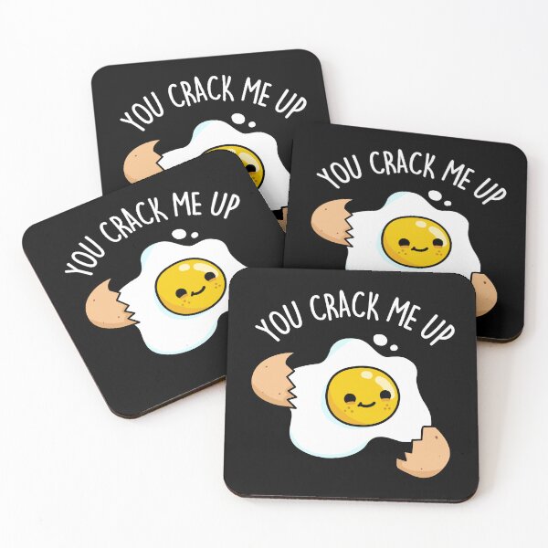 Item preview, You Crack Me Up Funny Egg Puns (Dark BG) designed and sold by punnybone.