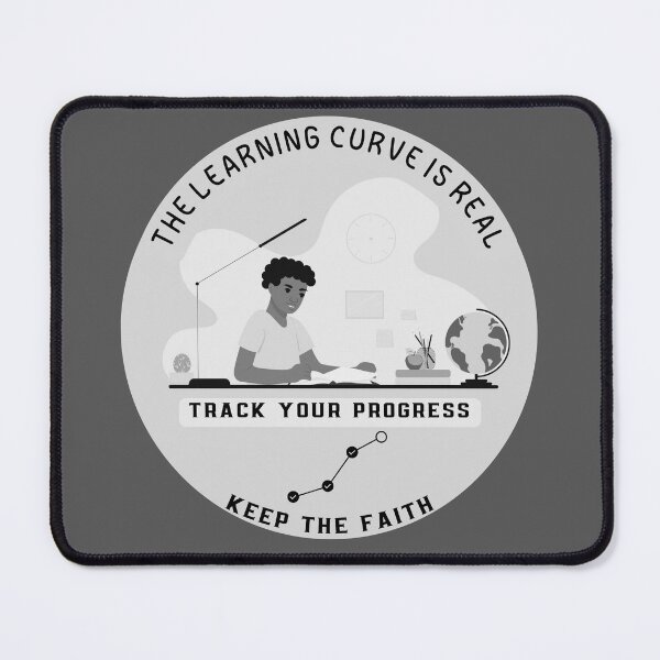 Item preview, The Learning Curve is Real – Tracking Progress & Keeping the Faith designed and sold by ShopWithLeslie.
