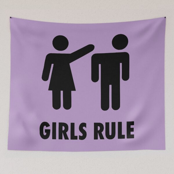 Item preview, Girls rule t shirt, girls rule masks, girls rule phone cases, girls rule hat, girls rule clothing, girls rule hoodie, girls rule stickers  designed and sold by Poussyarts.