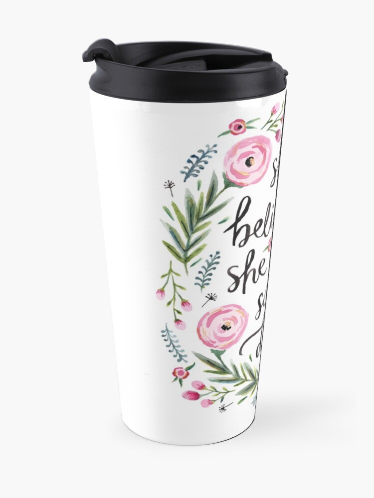 Alternate view of She Believed She Could So She Did Travel Mug