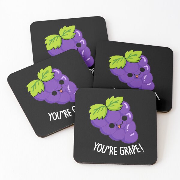 Item preview, You're Grape Funny Fruit Puns (Dark BG) designed and sold by punnybone.
