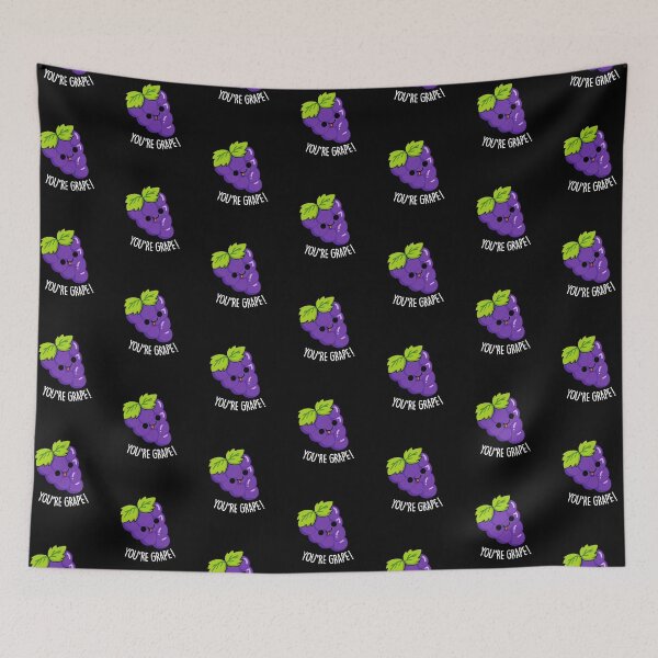 Item preview, You're Grape Funny Fruit Puns (Dark BG) designed and sold by punnybone.