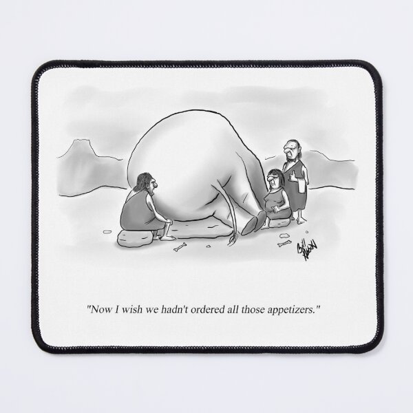 Item preview, Funny Caveman Restaurant Cartoon Humor designed and sold by Bill Abbott.