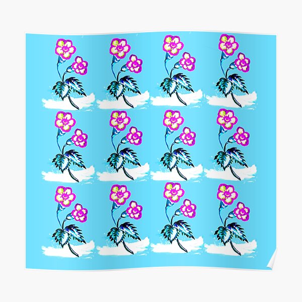 "A Pattern of Pink Flowers in the Sky" Poster for Sale by LaFras