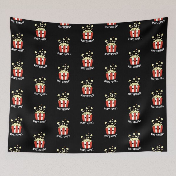Item preview, What's Poppin Funny Popcorn Puns (Dark BG) designed and sold by punnybone.