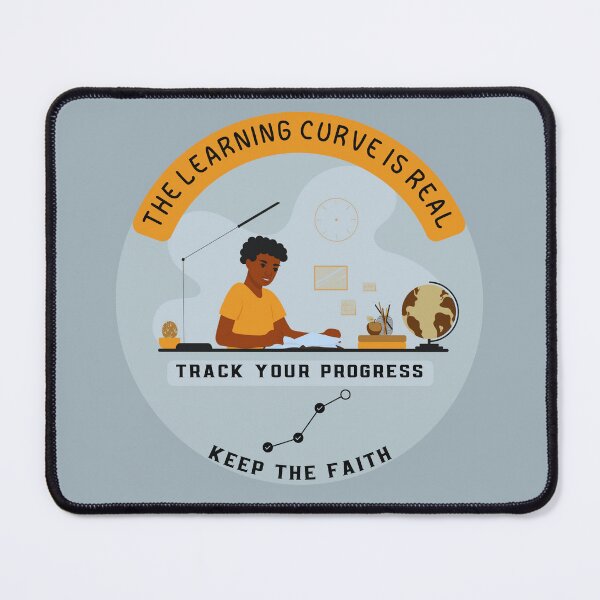 Item preview, The Learning Curve is Real – Tracking Progress & Keeping the Faith designed and sold by ShopWithLeslie.