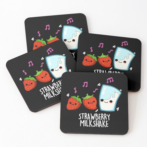 Item preview, Strawberry Milkshake Funny Milkshake Puns  (Dark BG) designed and sold by punnybone.