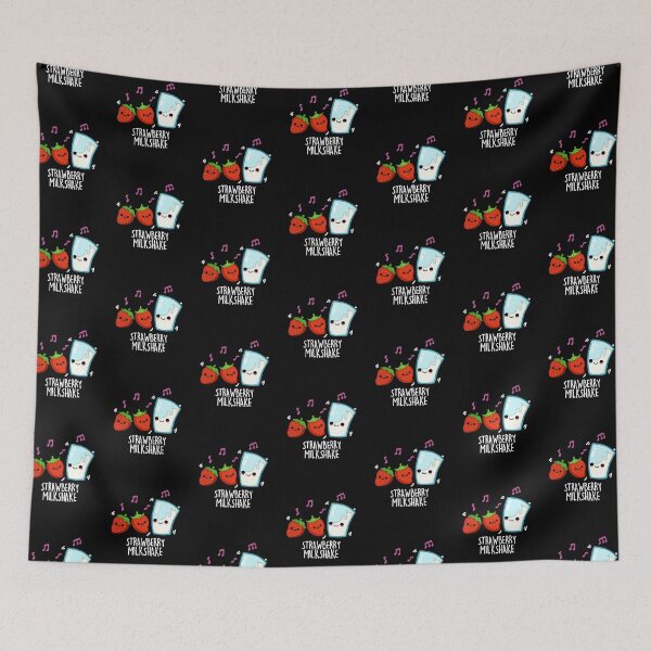 Item preview, Strawberry Milkshake Funny Milkshake Puns  (Dark BG) designed and sold by punnybone.