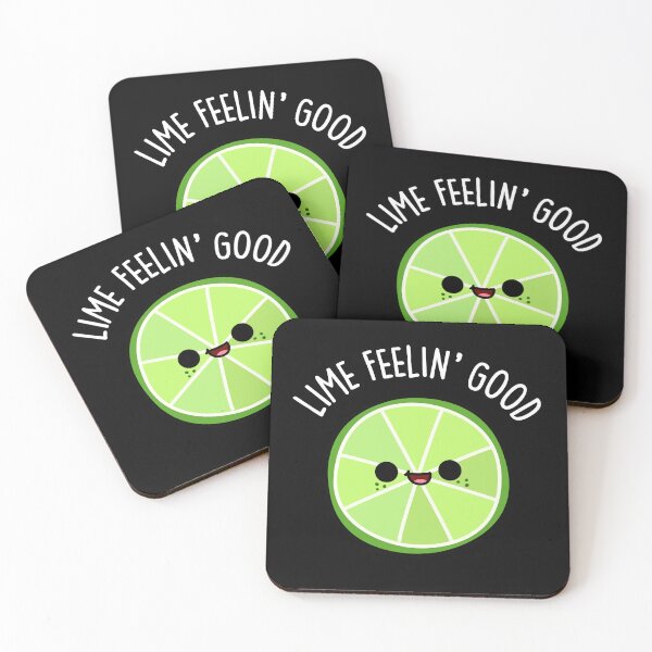 Item preview, Lime Feeling Good Funny Fruit Puns (Dark BG) designed and sold by punnybone.