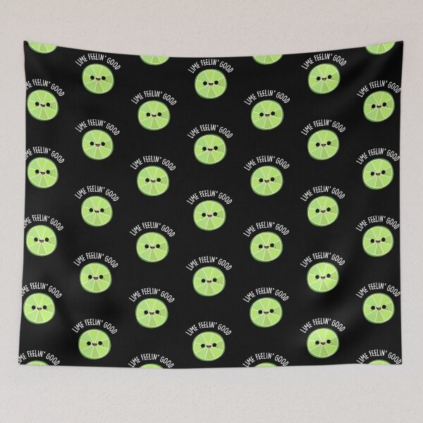 Item preview, Lime Feeling Good Funny Fruit Puns (Dark BG) designed and sold by punnybone.