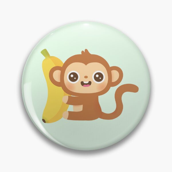 Item preview, Cute Little Monkey and Banana designed and sold by rustydoodle.