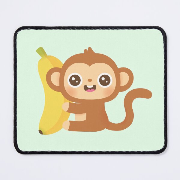 Item preview, Cute Little Monkey and Banana designed and sold by rustydoodle.