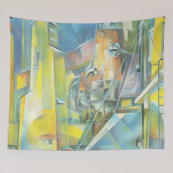 Item preview, Factory  William Preston Dickinson Precisionism painting - American Modernism designed and sold by TeeARTHY.