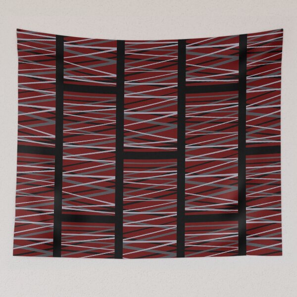 Item preview, Scarlet and Grey Diagonal Artwork designed and sold by DelynCreates.