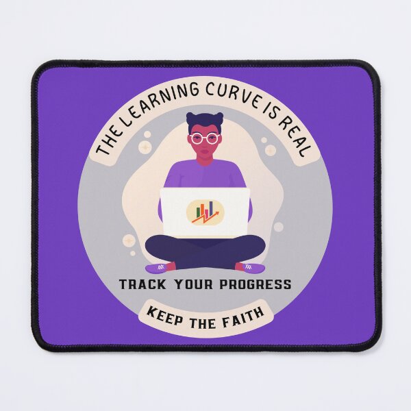 Item preview, The Learning Curve is Real – Tracking Progress & Keeping the Faith designed and sold by ShopWithLeslie.