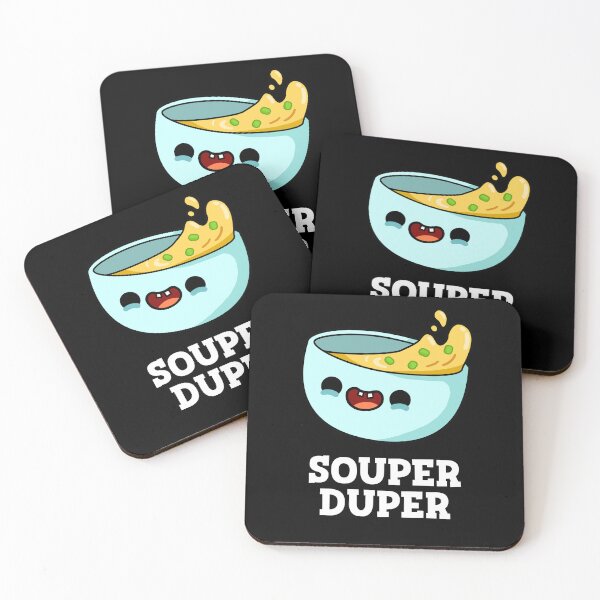 Item preview, Souper Duper Funny Soup Puns (Dark BG) designed and sold by punnybone.