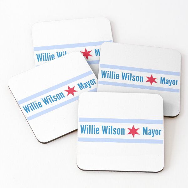 Item preview, Willie Wilson for Mayor Chicago flag style designed and sold by WigPuff.