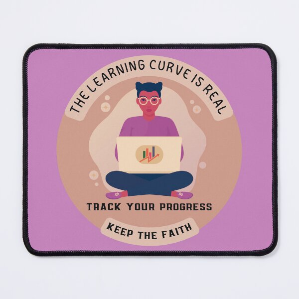 Item preview, The Learning Curve is Real – Tracking Progress & Keeping the Faith designed and sold by ShopWithLeslie.