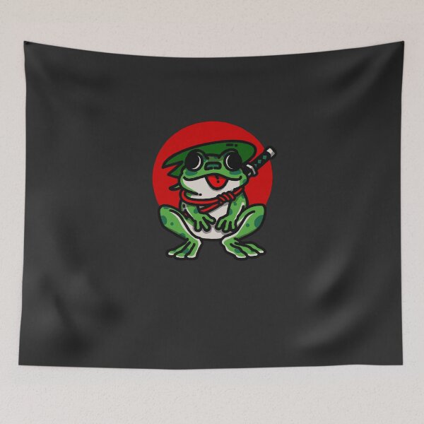 Item preview, Green Ninja Frog with Katana designed and sold by NekoVoiid.