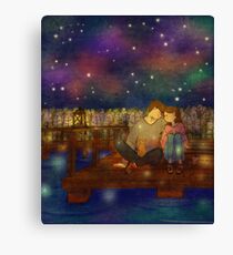 Night at the lake Canvas Print