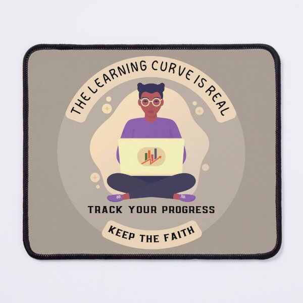 Item preview, The Learning Curve is Real – Tracking Progress & Keeping the Faith designed and sold by ShopWithLeslie.