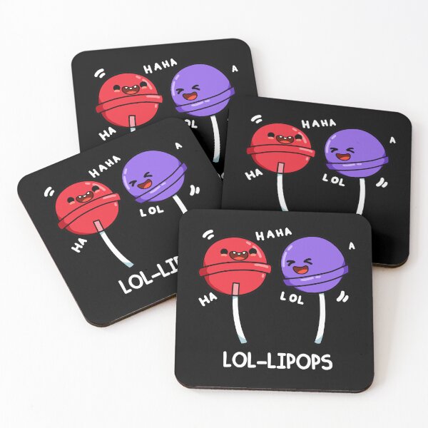 Item preview, LOL-ipops Funny Lollipop Puns (Dark BG) designed and sold by punnybone.