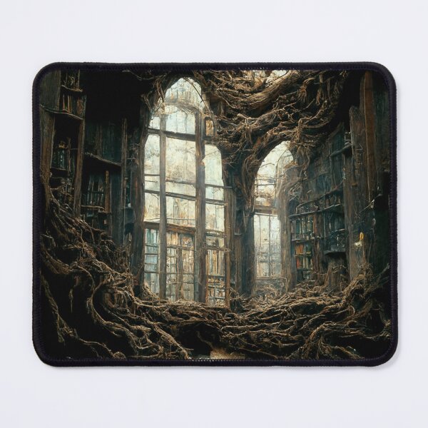 Item preview, Almost forgotten overgrown library designed and sold by ArtbyACcreative.
