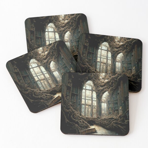 Item preview, Almost forgotten overgrown library designed and sold by ArtbyACcreative.