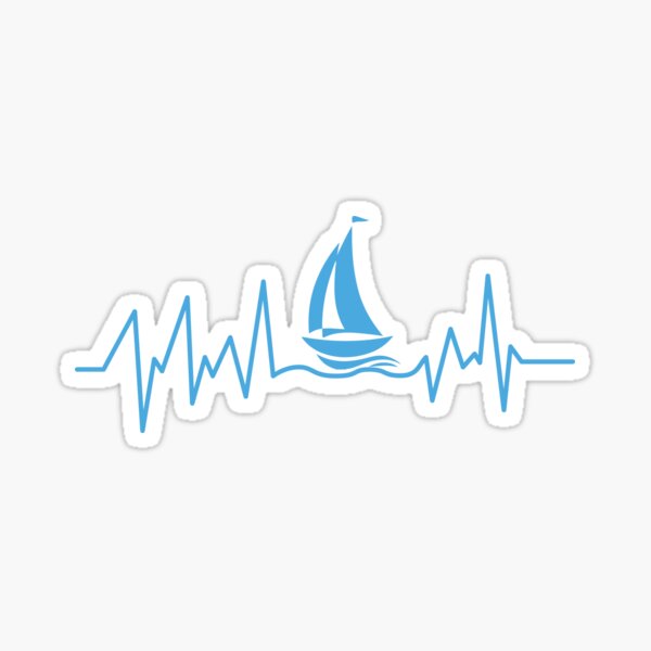 Item preview, Boat Sailing Gift Heartbeat Funny Sailboat designed and sold by miracletee.