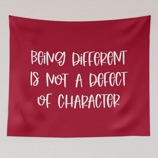 Item preview, Being Different is Not a Defect of Character (Red) designed and sold by Gsallicat.