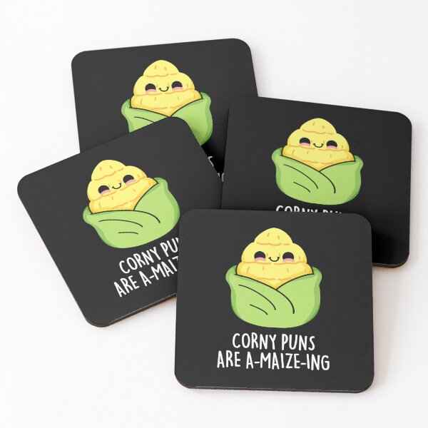 Item preview, Corny Puns Are A-maize-ing Funny Corn Puns (Dark BG) designed and sold by punnybone.