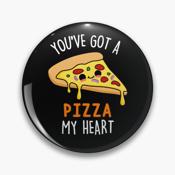 Item preview, You've Got A Pizza My Heart Funny Food Puns (Dark BG) designed and sold by punnybone.