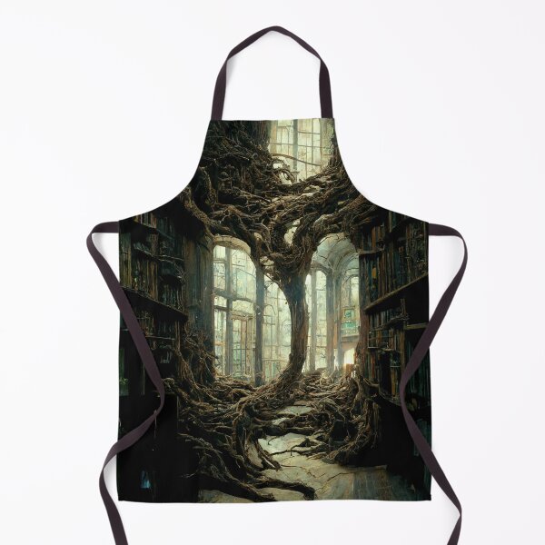 Item preview, Fantastical overgrown library designed and sold by ArtbyACcreative.