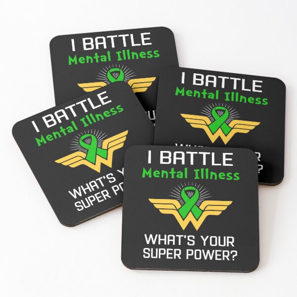 Item preview, I Battle Mental Illness What's Your Super Power Support Mental Illness Warrior Gifts  designed and sold by Sabfit.