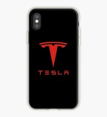 Vinilo o funda para iPhone Tesla Red Logo