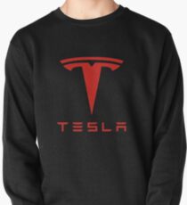 Tesla Red Logo Pullover Sweatshirt