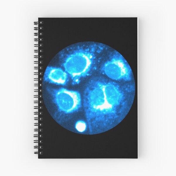 Item preview, Art and Science Neon blue fluorescent cells biology design designed and sold by ArtByScience.
