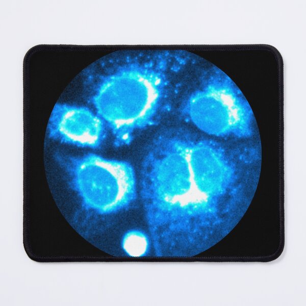 Item preview, Art and Science Neon blue fluorescent cells biology design designed and sold by ArtByScience.