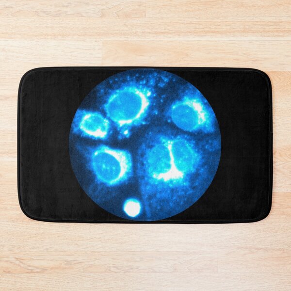 Item preview, Art and Science Neon blue fluorescent cells biology design designed and sold by ArtByScience.