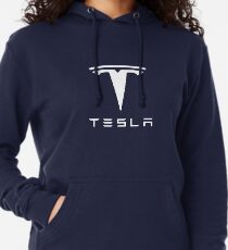 Tesla White Logo Lightweight Hoodie