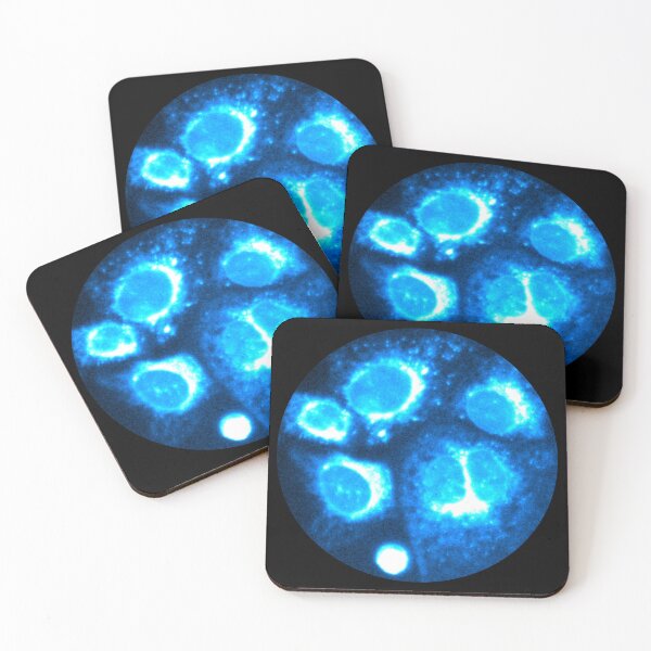 Item preview, Art and Science Neon blue fluorescent cells biology design designed and sold by ArtByScience.