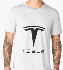 Tesla Black Logo Men's Premium T-Shirt