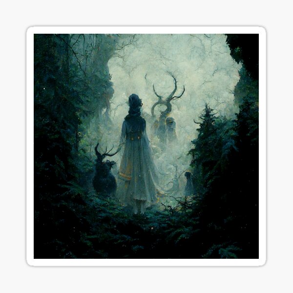 Item preview, Hecate with Horned Creatures designed and sold by PeggyMintunArt.