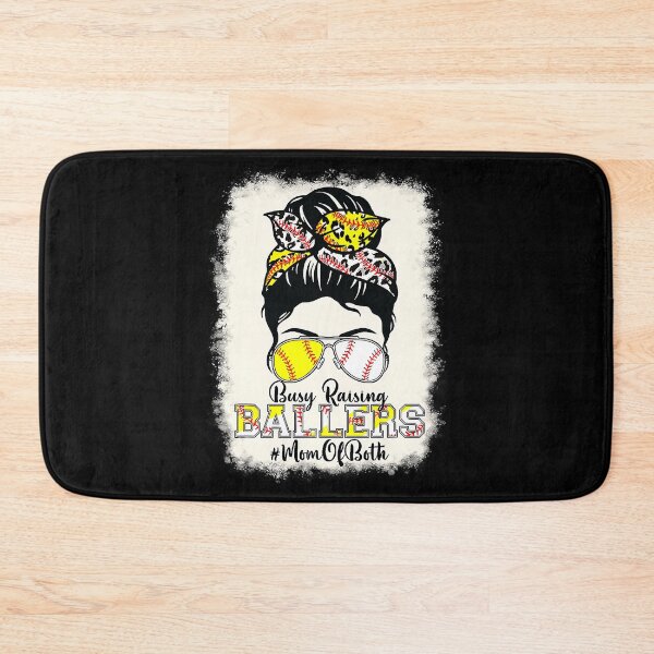 Item preview, Messy Bun Busy Raising Ballers Mom Of Both Baseball Softball designed and sold by MichelSorour.