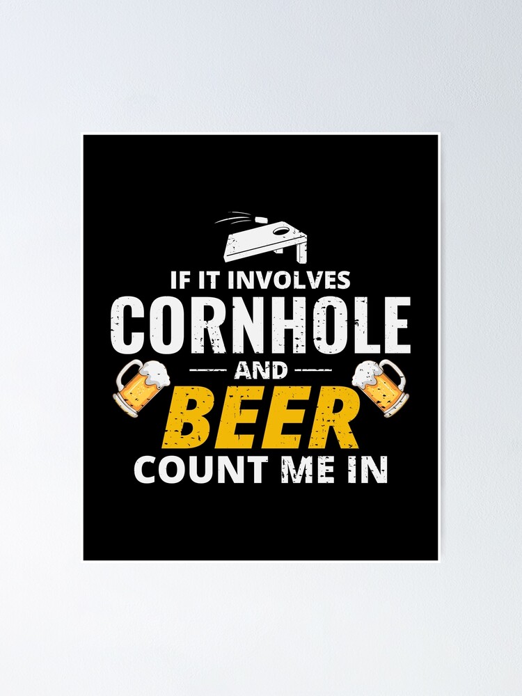 "Cornhole Drinking Bean Bag Toss Outdoor Lawn Game" Poster for Sale by