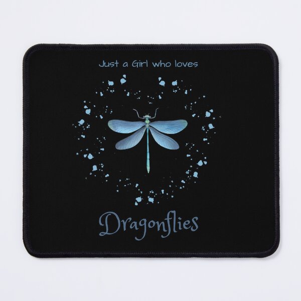 Item preview, Just a Girl Who Loves Dragonflies, Blue Dragonfly in a Splatter Heart designed and sold by JRice66.