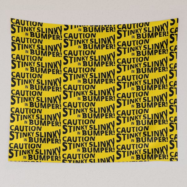 Item preview, Caution Stinky Slinky in Bumper designed and sold by CampK80.