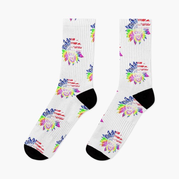 Item preview, Tie Dye American Flag Girasol 4 de julio Gráfico Tallas grandes Para niñas Para niños Cumpleaños designed and sold by kampake.