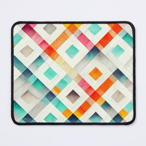 Item preview, Colorful diamonds and lines pattern designed and sold by Opalaeo.