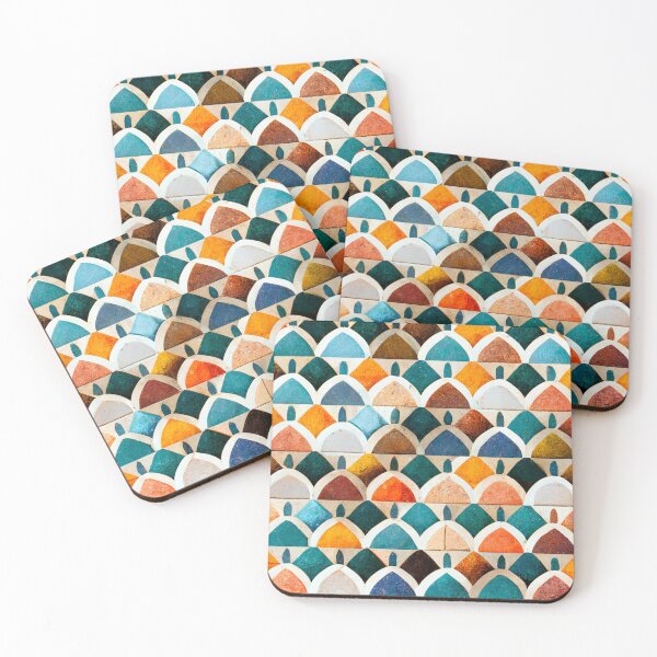 Item preview, Colorful painted tile pattern 1 designed and sold by Opalaeo.